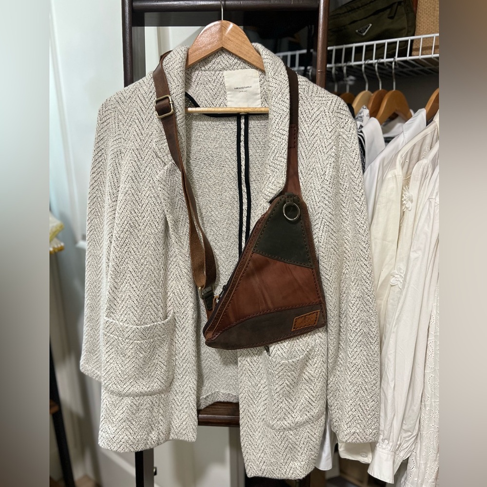 THREAD & SUPPLY Cream Knit Cardigan
